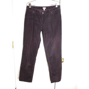 J. Jill Eggplant Slim Leg Corduroy Jeans sz 8 Petite